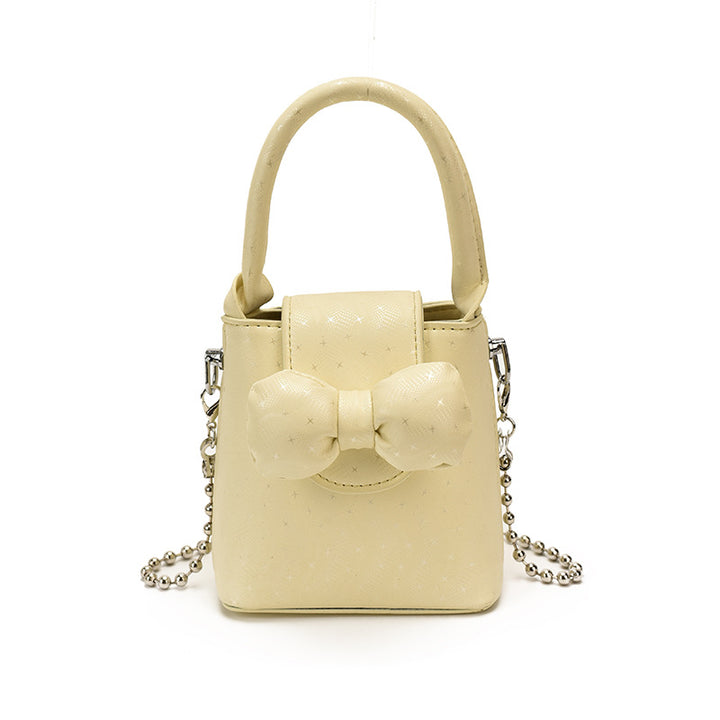 Bow-Embellished Mini Handbag