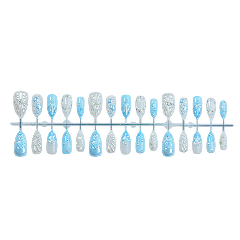 Artistic Nail Art Set with Gemstone Accents Stornfield