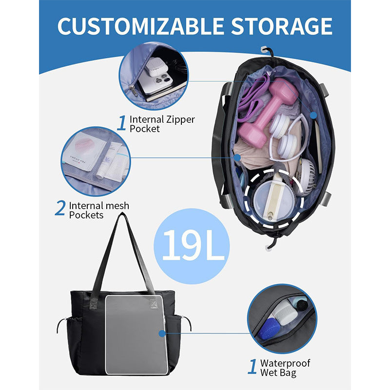 Versatile sports bag with separate yoga mat carrying compartment Stornfield