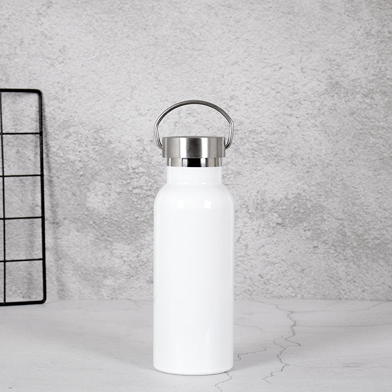 Women's Stainless Steel Water Bottle with Bamboo Lid and Carrying Handle Stornfield