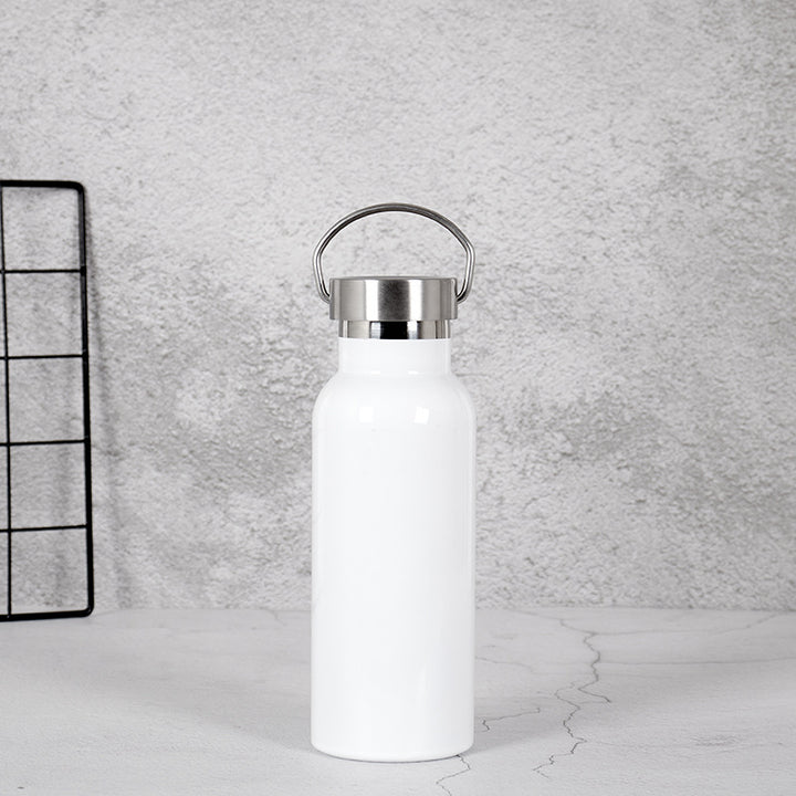 Women's Stainless Steel Water Bottle with Bamboo Lid and Carrying Handle Stornfield