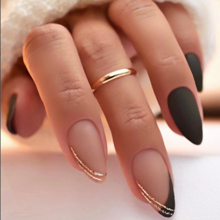 Elegant French Tip Press-On Nail Set Stornfield