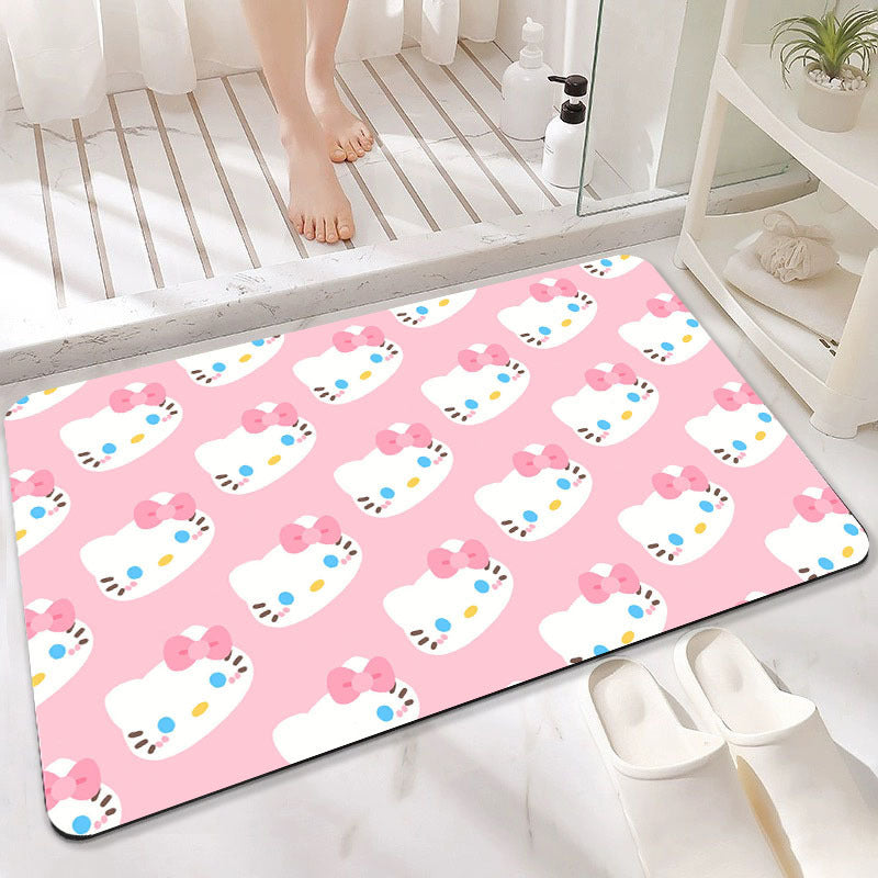 Cute Cartoon-Themed Absorbent Bath Mat