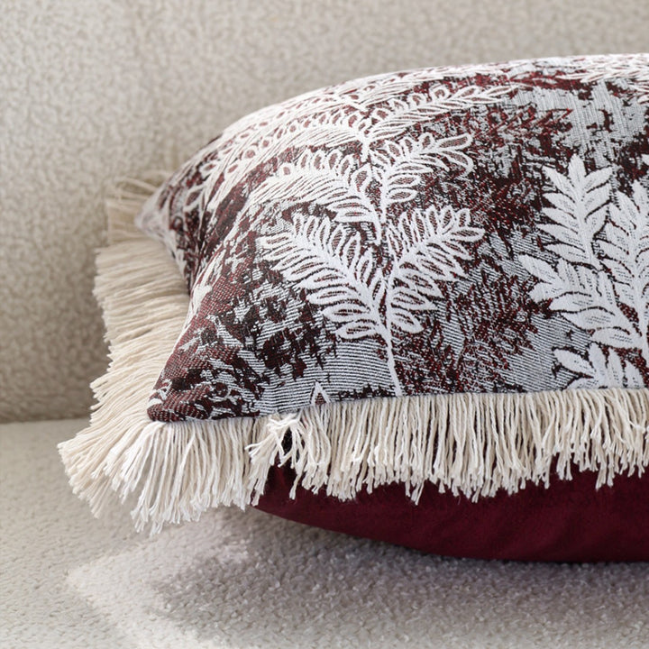 Decorative cushion with elegant fringed edge