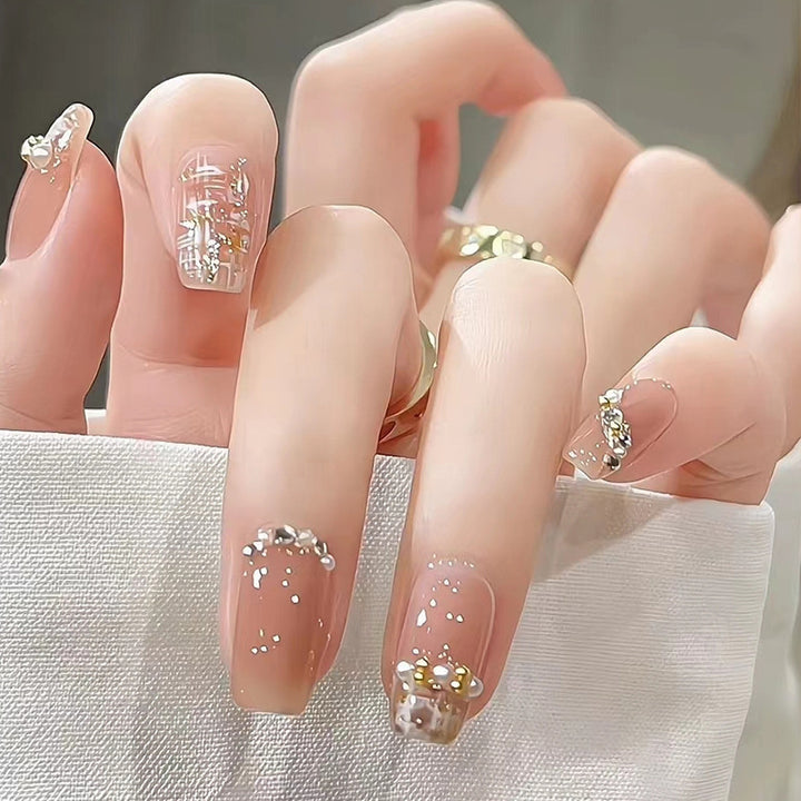 Decorative Bejeweled Press-On Nail Set
