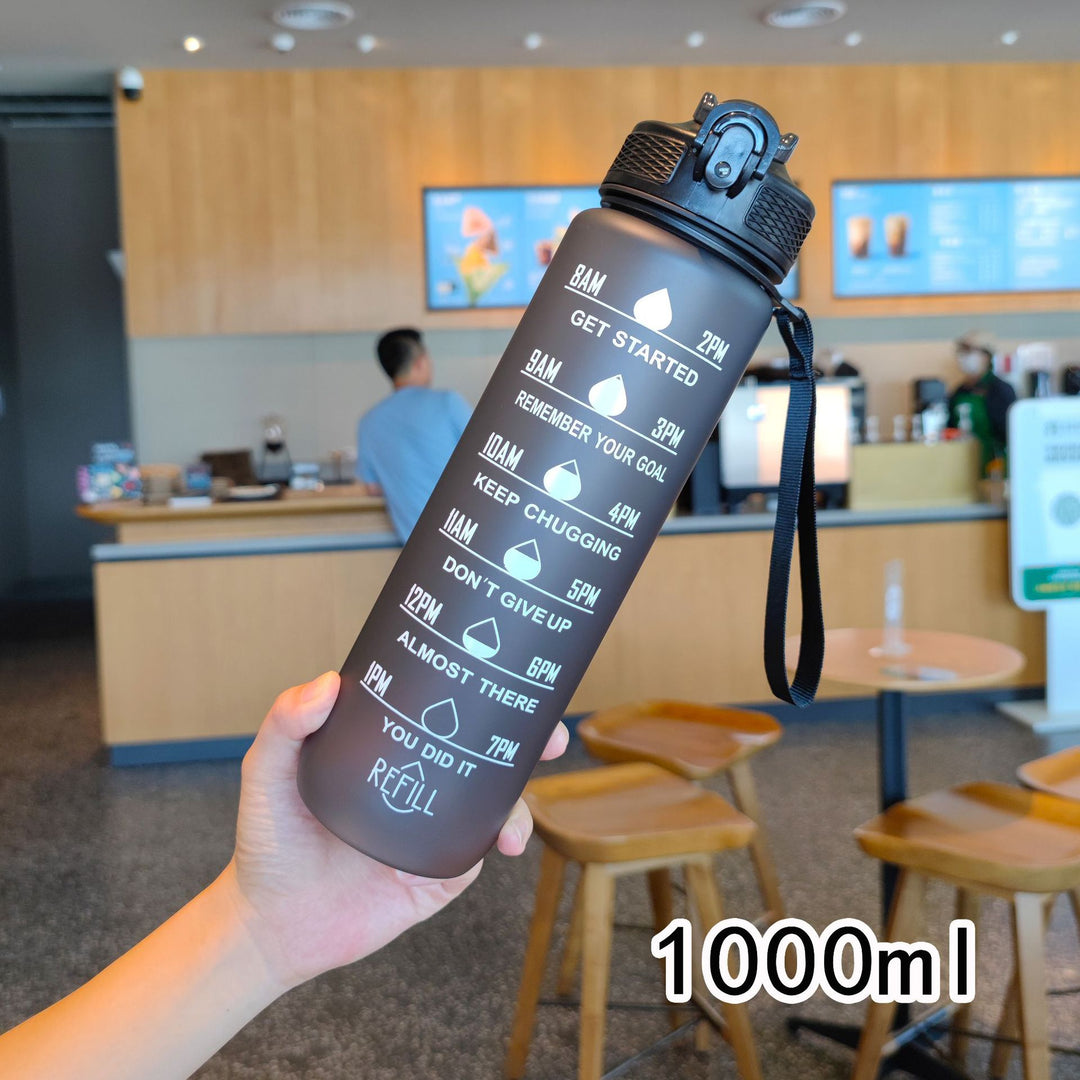 Ladies motivating water bottle with time markings Stornfield