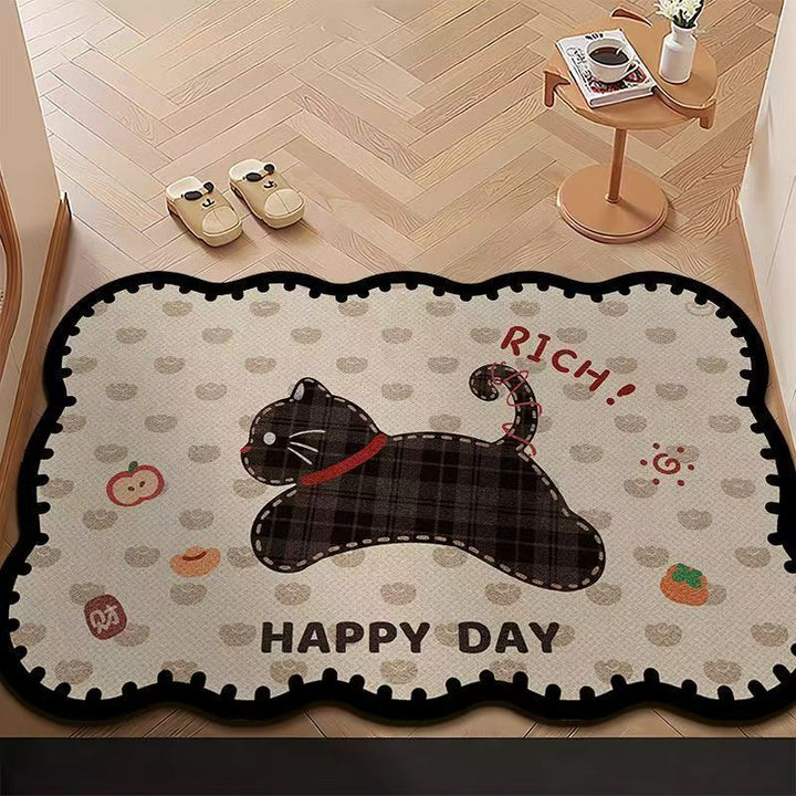 Playful Cat-Themed Area Mat