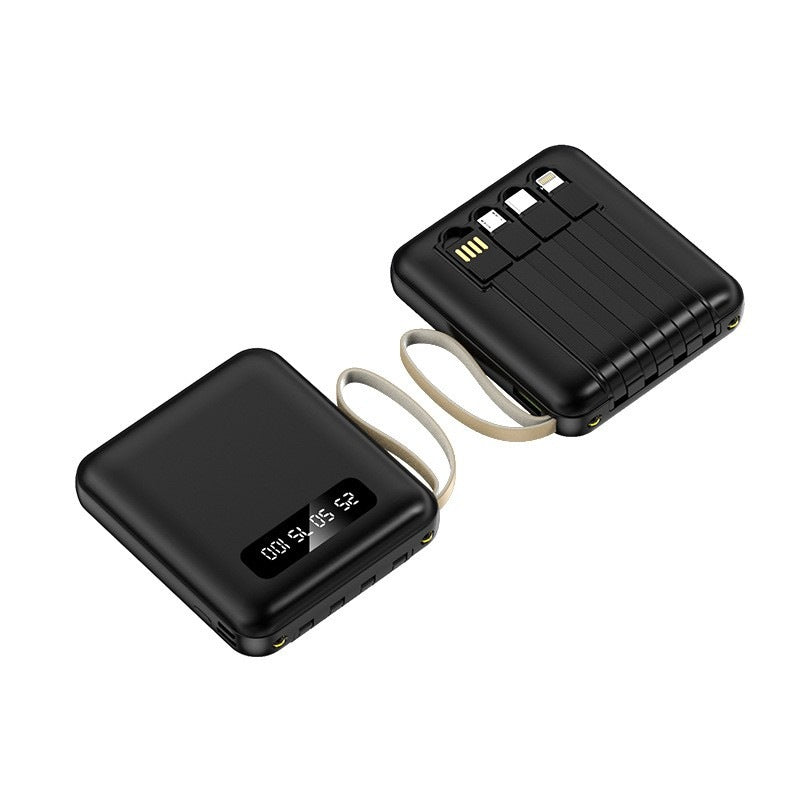 Compact power bank with integrated charging cables Stornfield