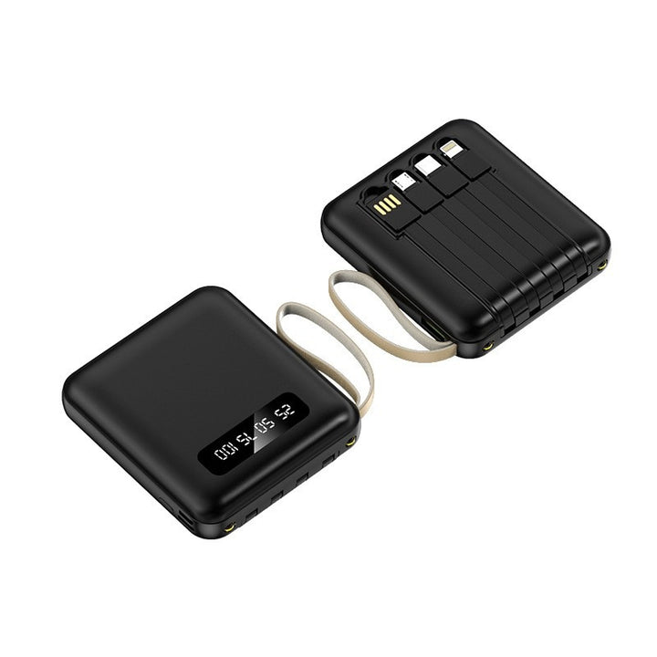 Compact power bank with integrated charging cables Stornfield