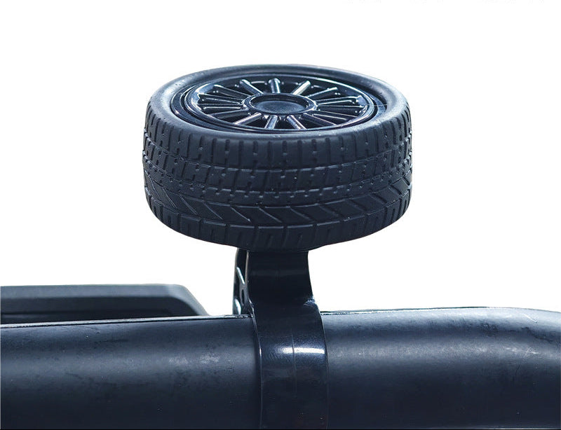novelty wheel-shaped bicycle bell with adjustable handlebar clamp Stornfield