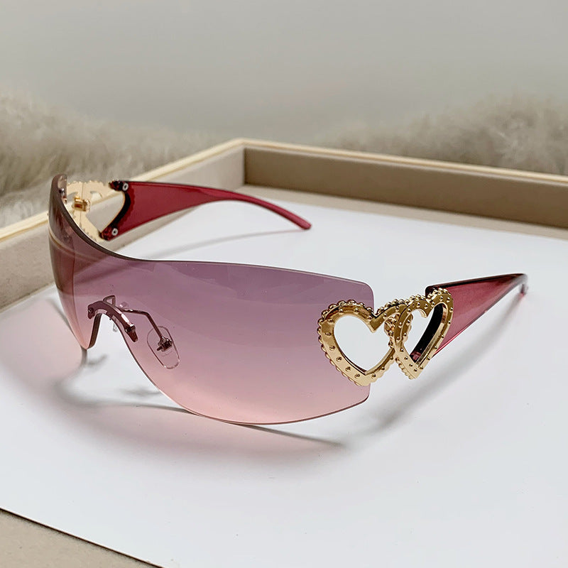 Ladies Designer Sunglasses with Luxurious Heart Accent Stornfield
