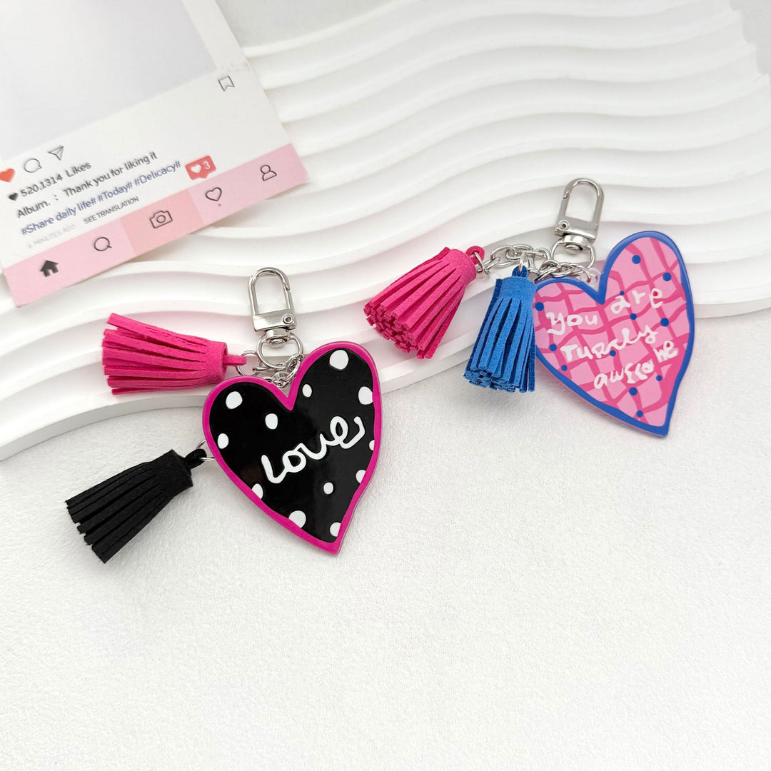 Quirky Heart Charm Keychain Stornfield