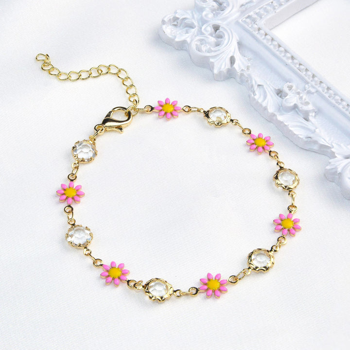 Floral Crystal Charm Bracelet Stornfield