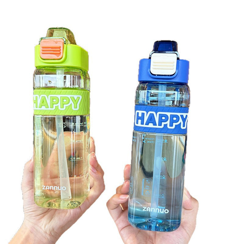 Ladies leak-proof drinking bottle with integrated measuring scale and secure lid Stornfield