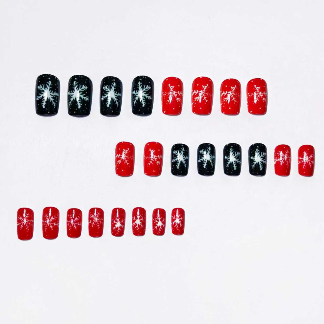 Artificial nails with winter snowflake design Stornfield