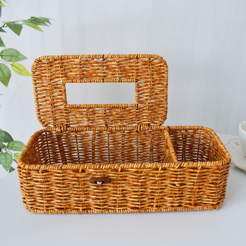 Handcrafted Woven Storage Organizer with Lid Stornfield