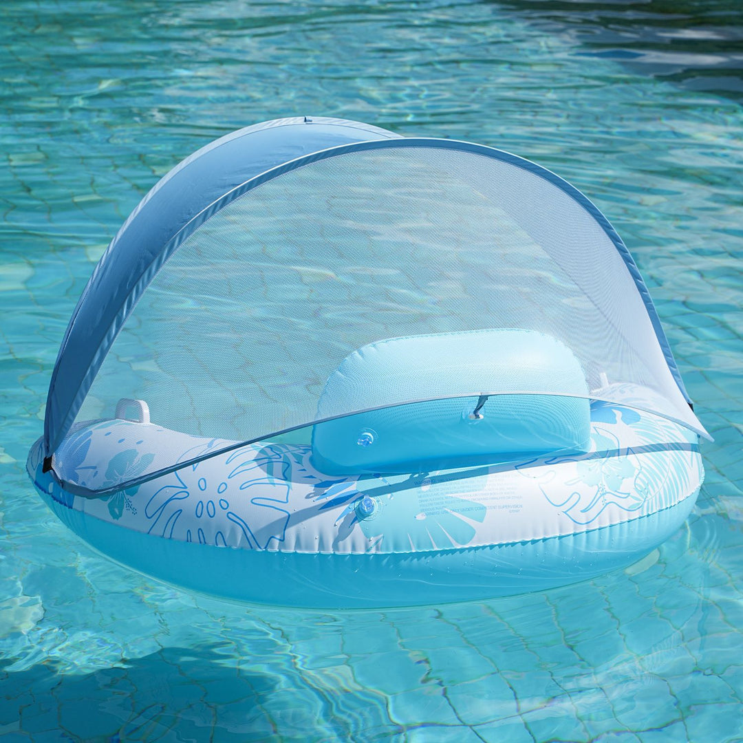 Women's Inflatable Comfort Pool Lounger with View Window Stornfield