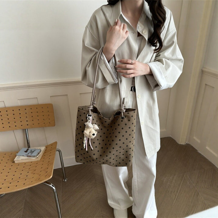 Polka Dot Cotton Tote Bag