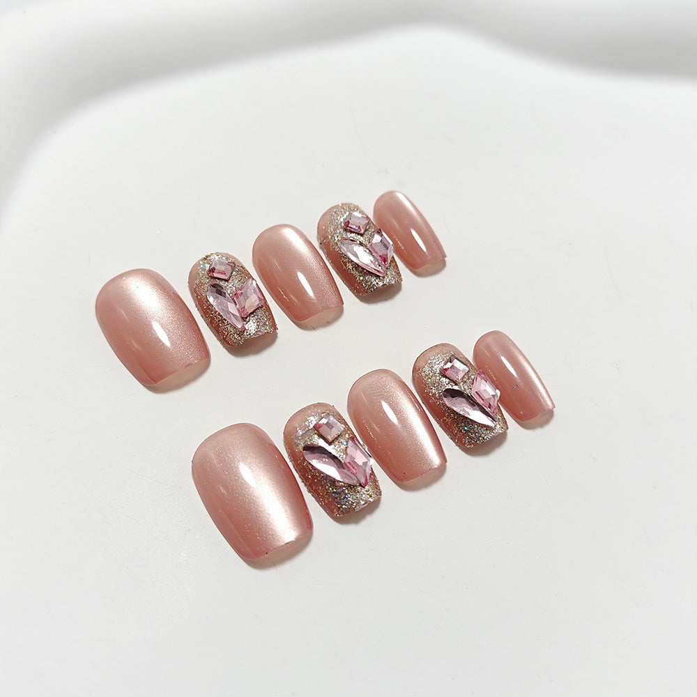 Artificial nails with glitter and crystal accents Stornfield
