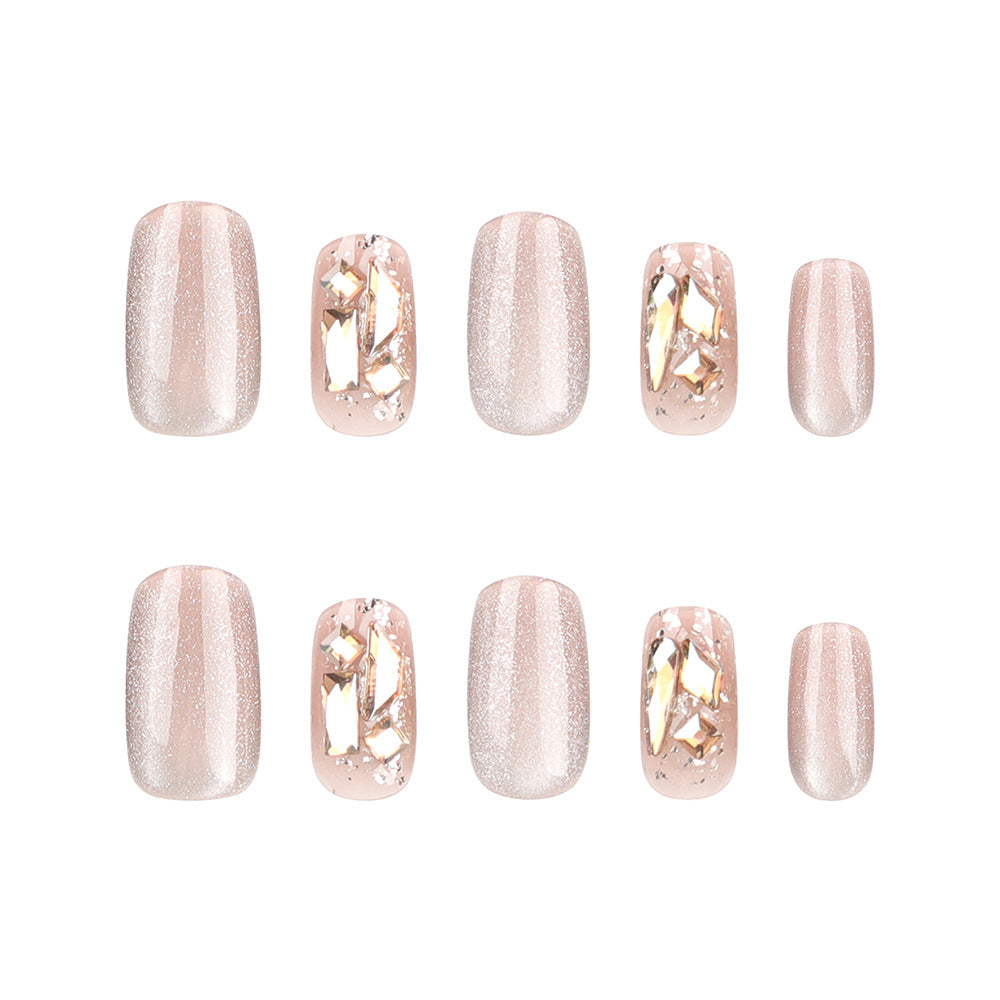 Elegant Nail Art with Shiny Accents Stornfield