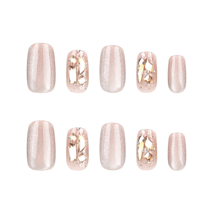 Elegant Nail Art with Shiny Accents Stornfield