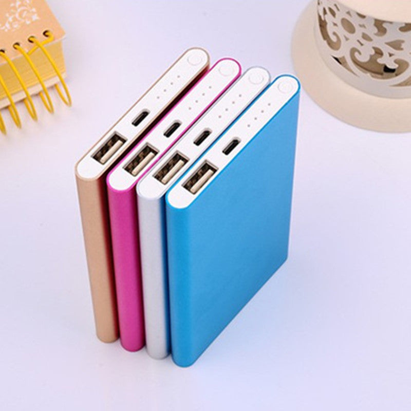 Slim aluminum portable power bank with dual USB output Stornfield