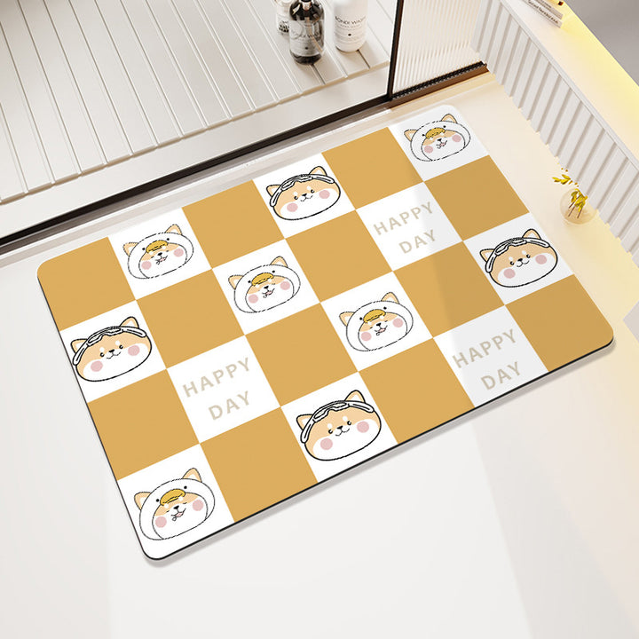 Fun-Themed Cartoon Bath Mat Stornfield