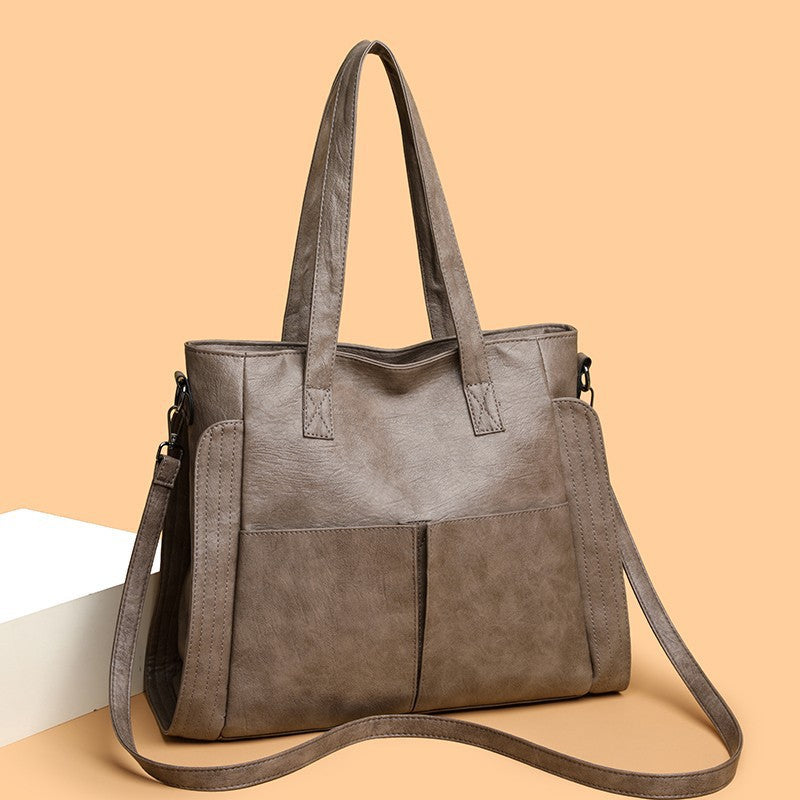 Sleek Leather Structured Tote