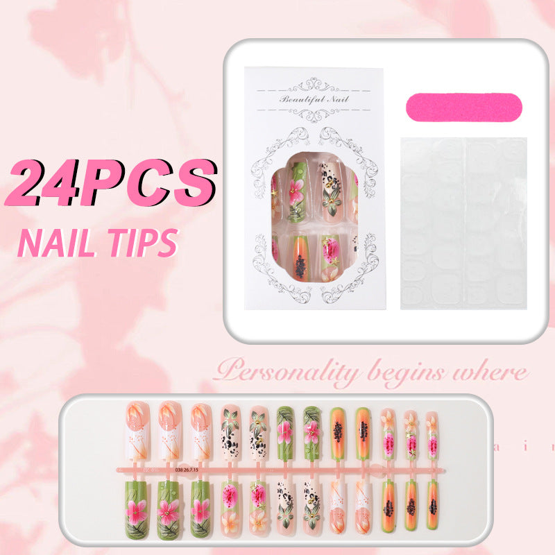 Floral Themed Nail Tips Box Set Stornfield