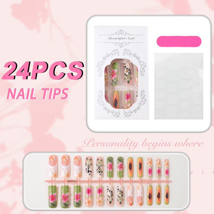 Floral Themed Nail Tips Box Set Stornfield