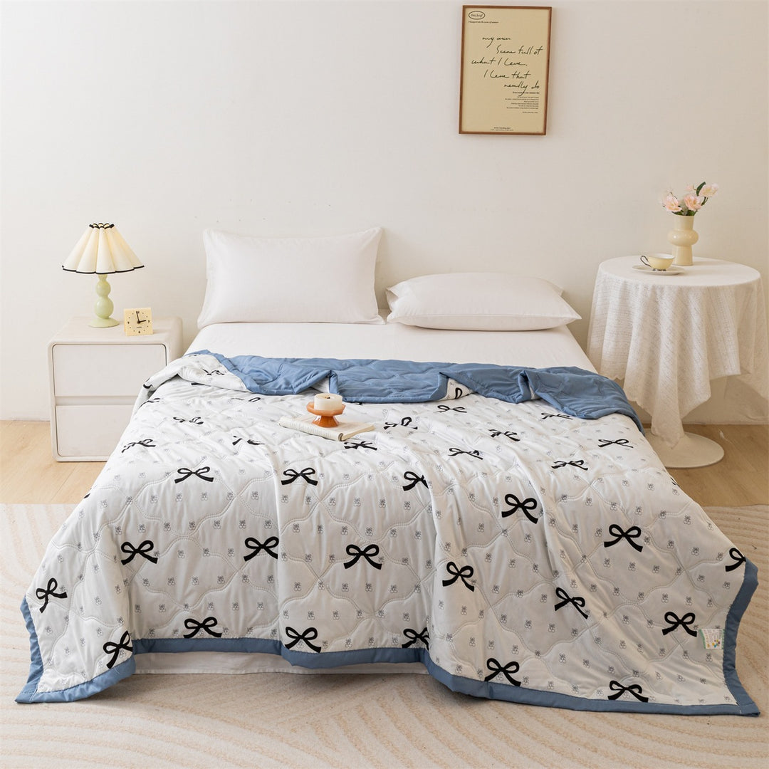 Women Cozy Blanket with Playful Bow Design Stornfield
