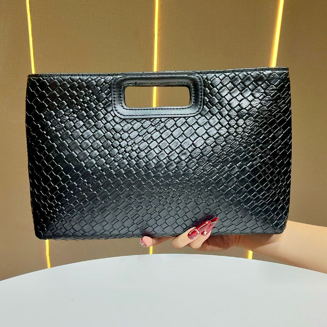 Textured Metallic Evening Clutch