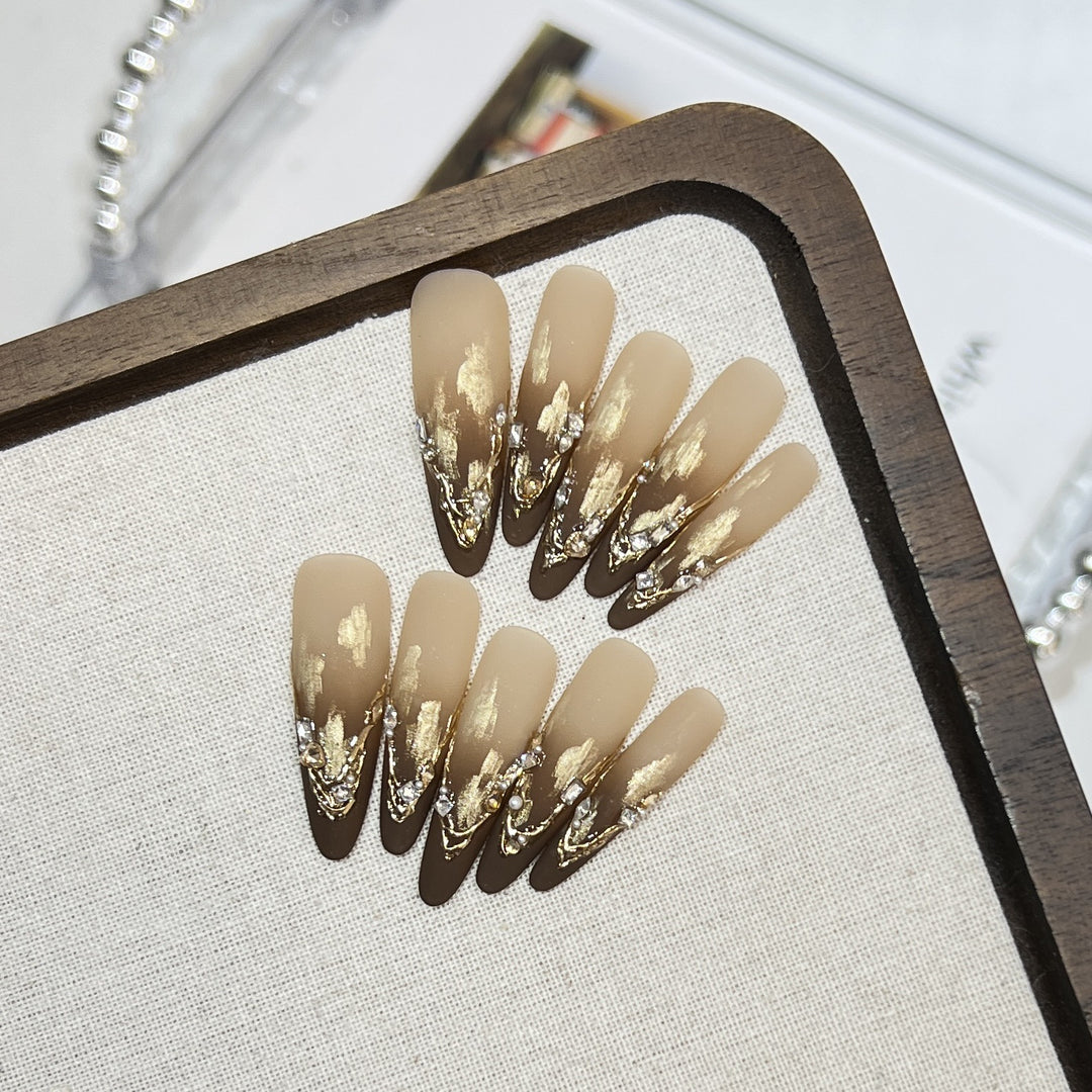 Premium Matte Long Tip Press-On Nails