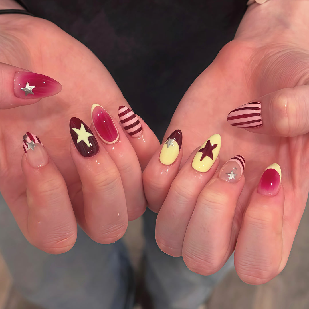 Trendy Decorative Press-On Nail Set