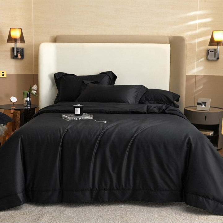 Luxury Sateen Duvet Cover Bedding Set with Hidden Zipper and Pillow Shams