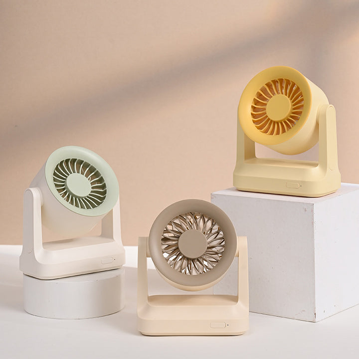 Unisex nan compact table fan and air circulator with swivel head and quiet DC motor Stornfield