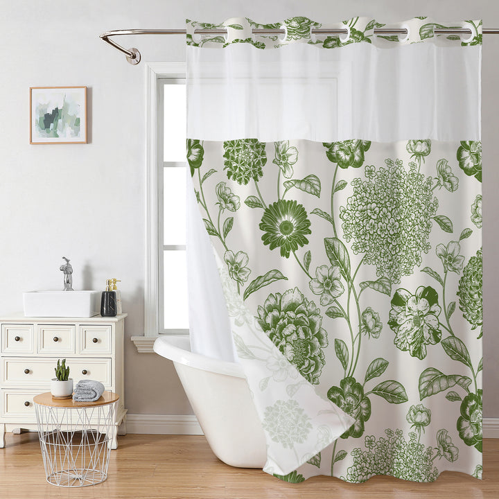 Floral Print Shower Curtain Stornfield