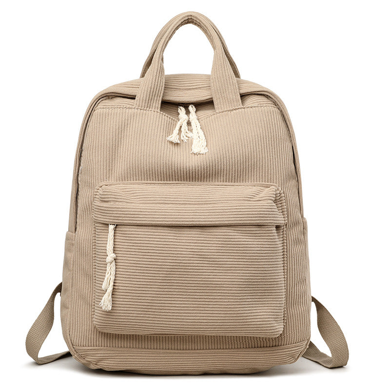 Compact Textured Fabric School Backpack Stornfield
