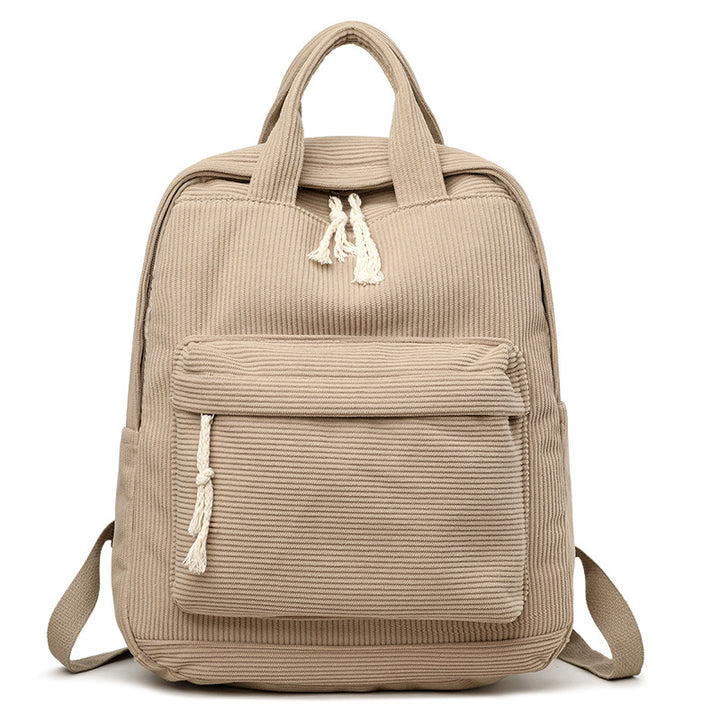 Compact Textured Fabric School Backpack Stornfield