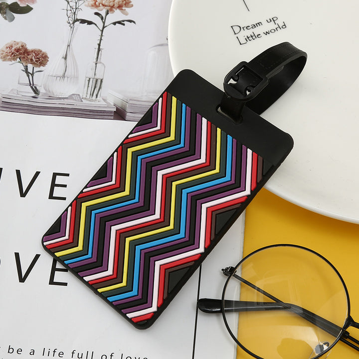 Unisex Luggage Tag with Modern Geometric Design Bowlift