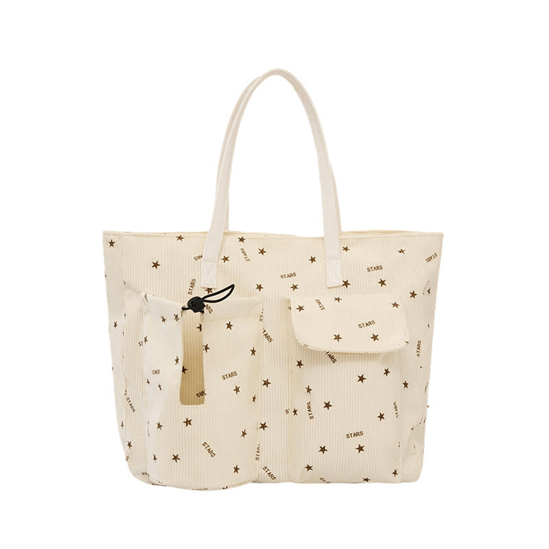 Stylish Star Patterned Cotton Tote Bag Stornfield