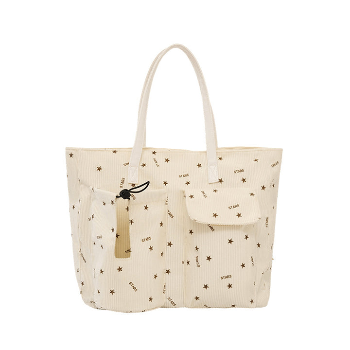 Stylish Star Patterned Cotton Tote Bag Stornfield