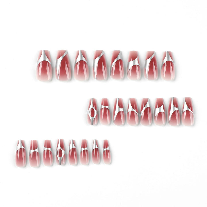 Artificial nail extensions with high-gloss finish and modern design Stornfield