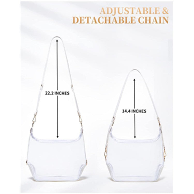 Transparent shoulder bag with modern compartments Stornfield