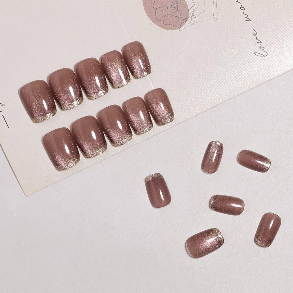 Glamorous Press-On Nail Set with Glitter Tips Stornfield