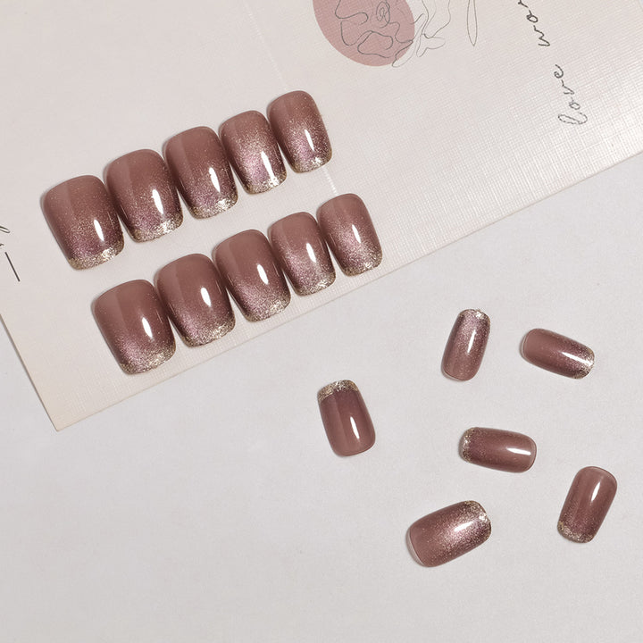 Glamorous Press-On Nail Set with Glitter Tips Stornfield