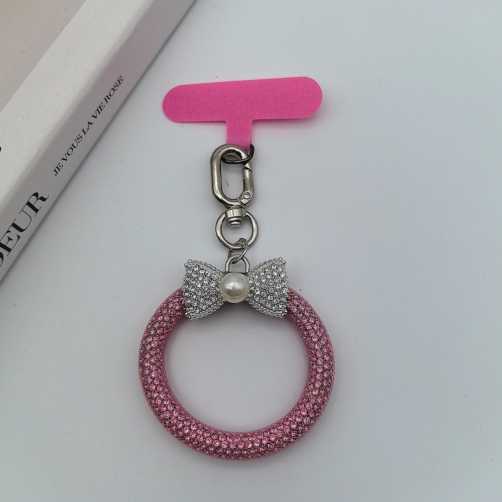 Elegant Rhinestone Bow Keychain Stornfield