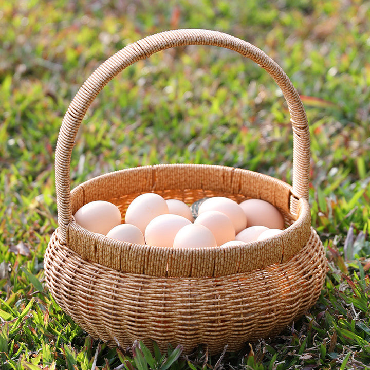 Unisex Handwoven Shopping Basket with Practical Handle Stornfield
