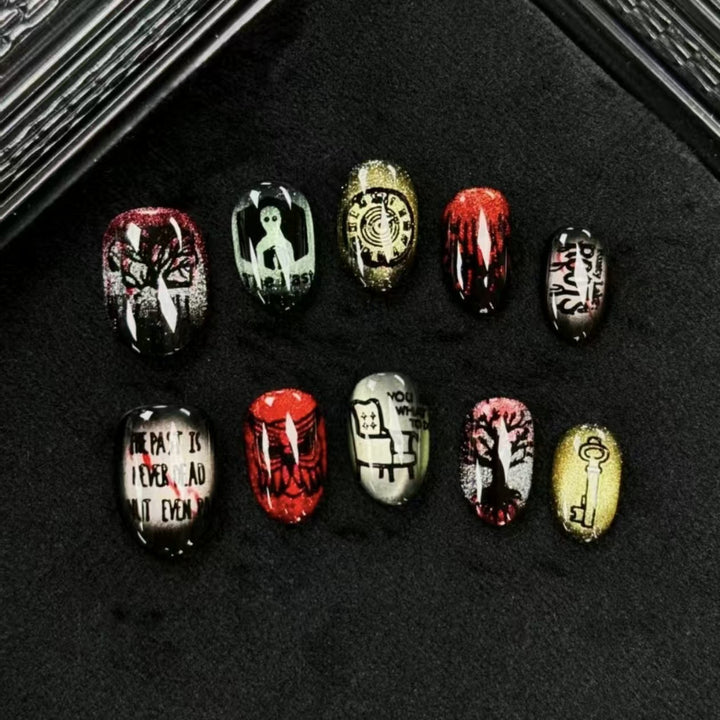Stylish Artistic Press-On Nail Set Stornfield