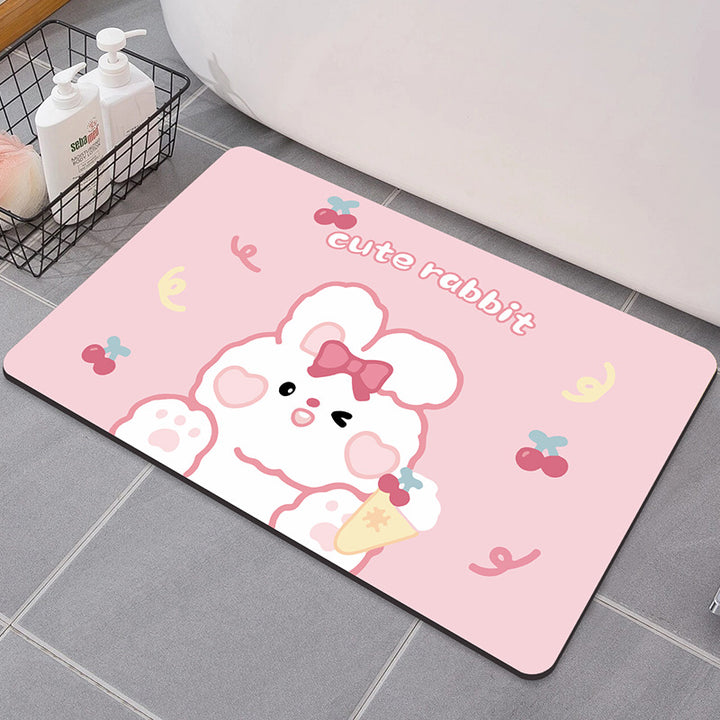 Cute Cartoon Cat Bath Mat